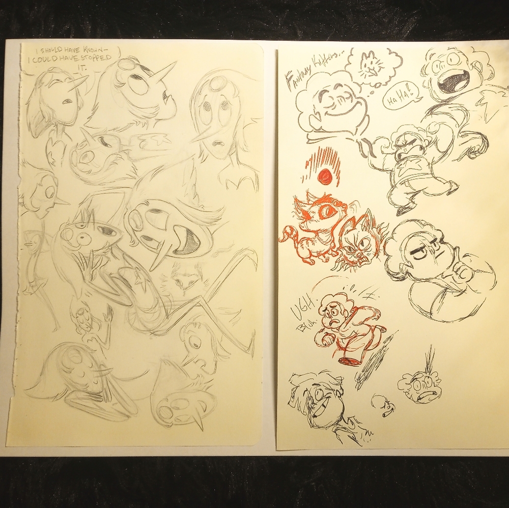 SU "Frybo" Original Sketchbook Pages Concept Art - Raven Molisee